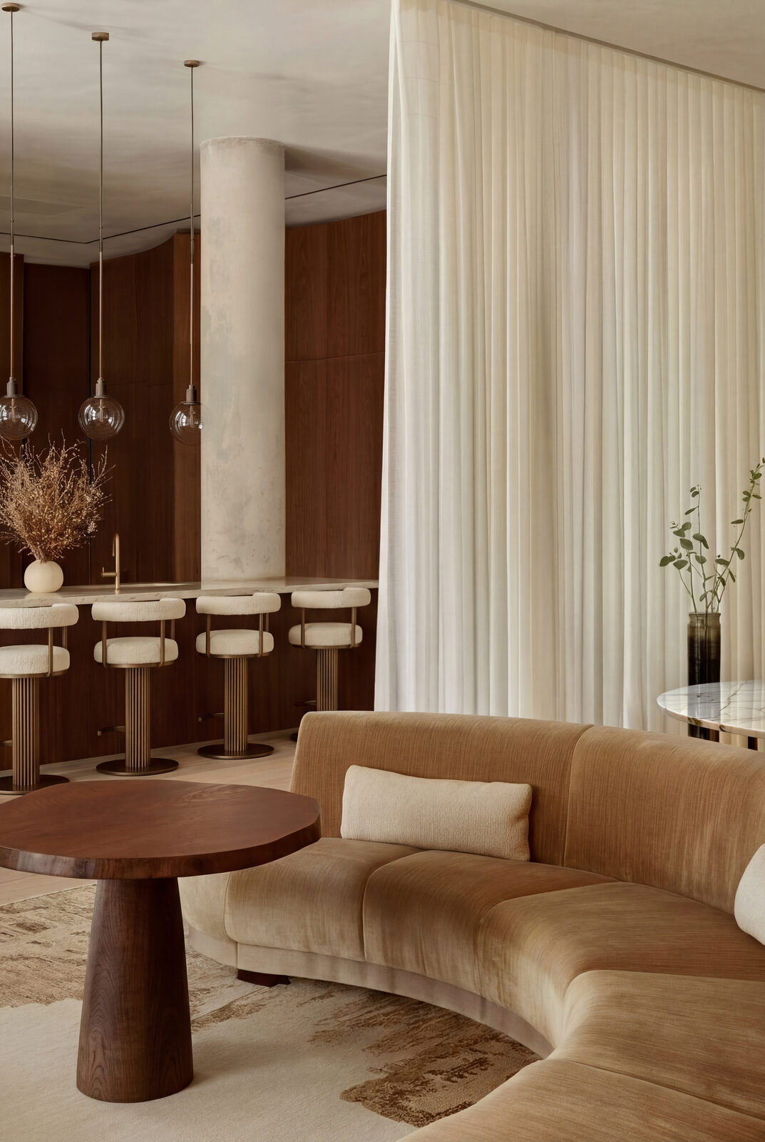 BTR communal lounge with layered specification and design-led furniture